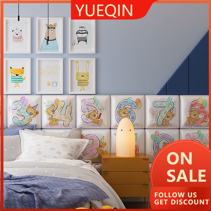 Thick Digital Cartoon Animal Wallpaper Stickers Soft Selfadhesive Baby