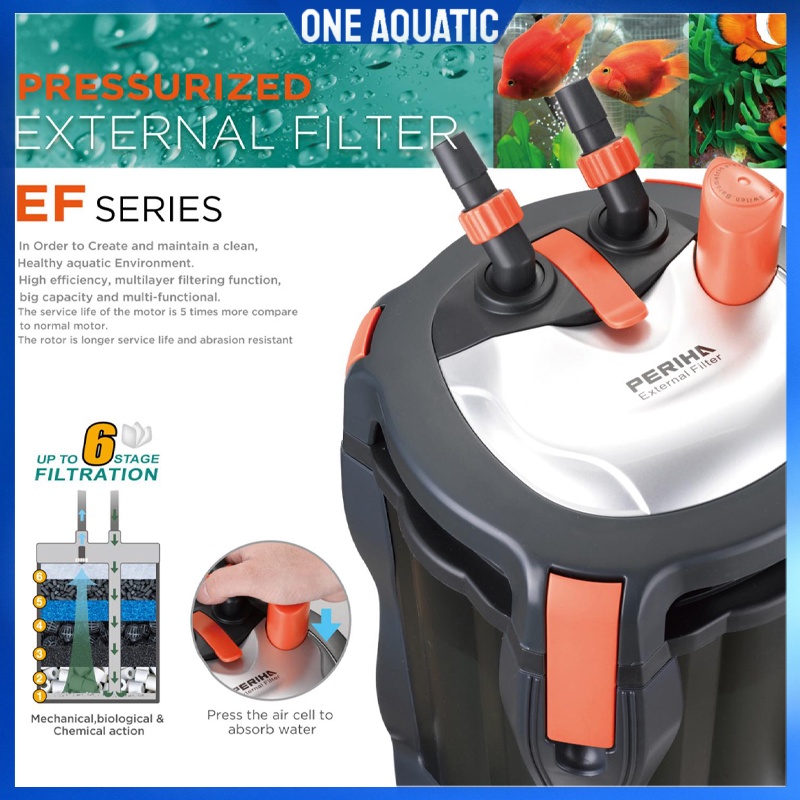 PERIHA EF800 20W EF1500 50W Aquarium External Filter Canister Filter
