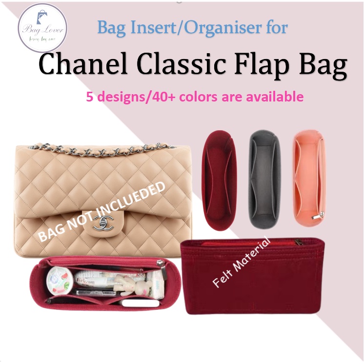 Bag Lover Felt Insert bag for Classic Flap Bag Organiser Inner Bag