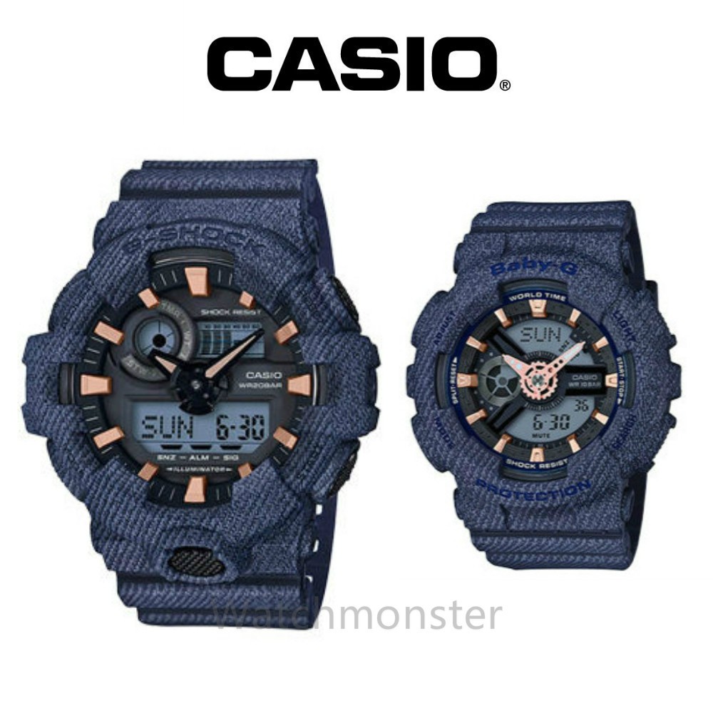 Casio g shock GA 700DE 2A baby g BA 100DE 2A couple watch original Shopee Malaysia