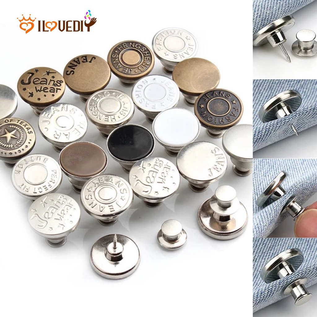 Universal No Sewing Detachable Button For Clothing Pants /Free Nail ...