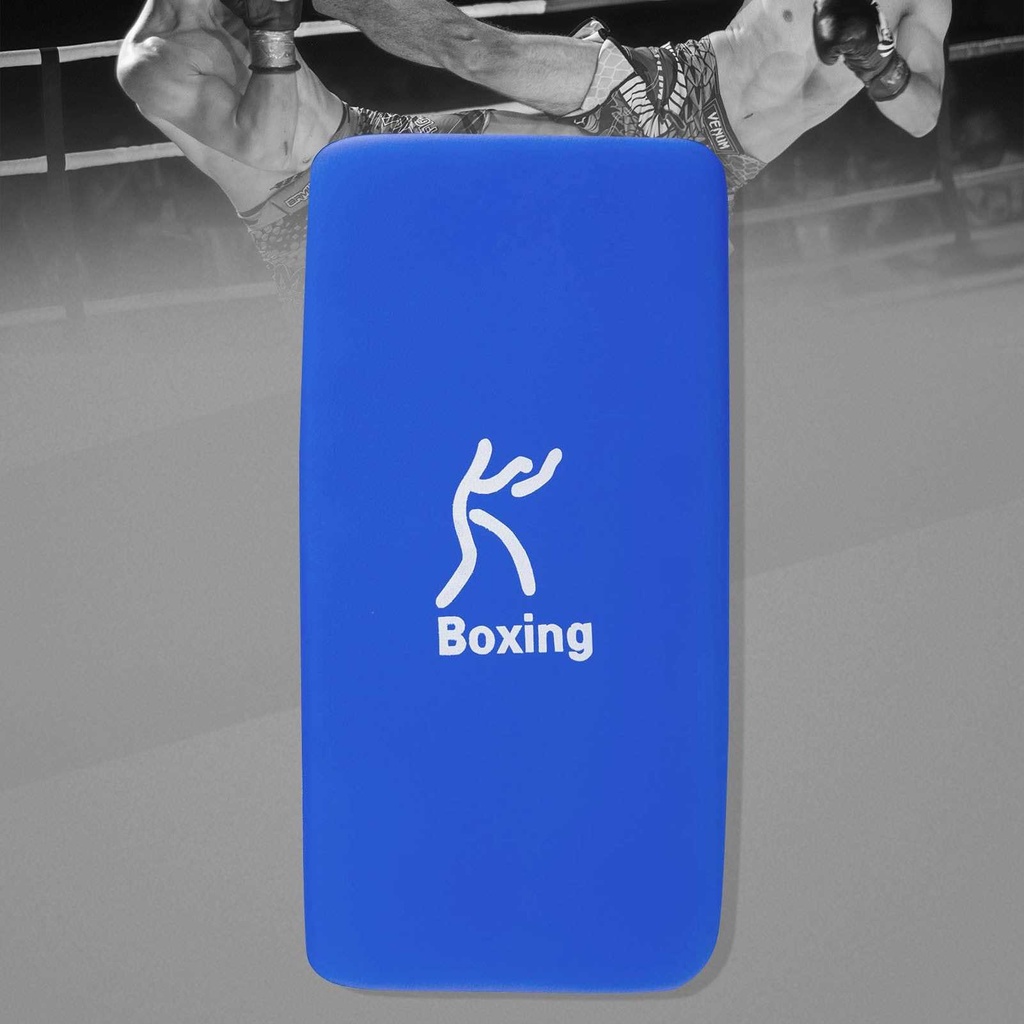 Shield De Frappe Courbe Taekwondo/Muay Thai - 8x15 Pouces Bleu, PU, Neuf Pour Entraînement