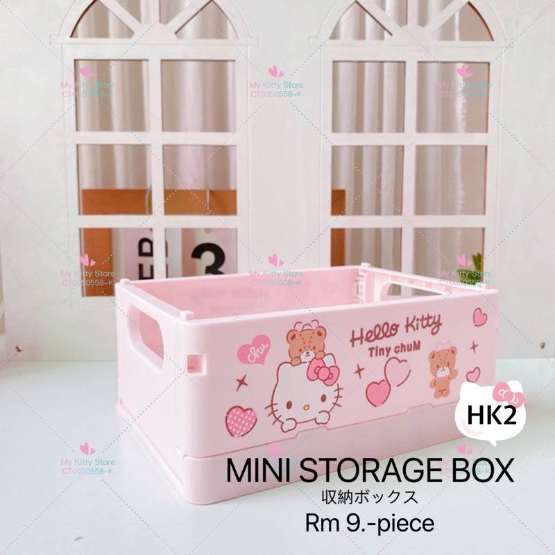 Hello Kitty My Melody Mini Storage Box Kuromi Pompompurin Cinnamoroll ...
