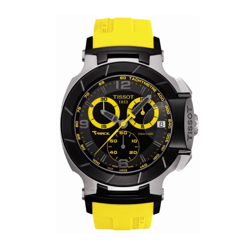 ORIGINAL TISSOT T048.417.27.057.03 MEN S T RACE CHRONOGRAPH YELLOW