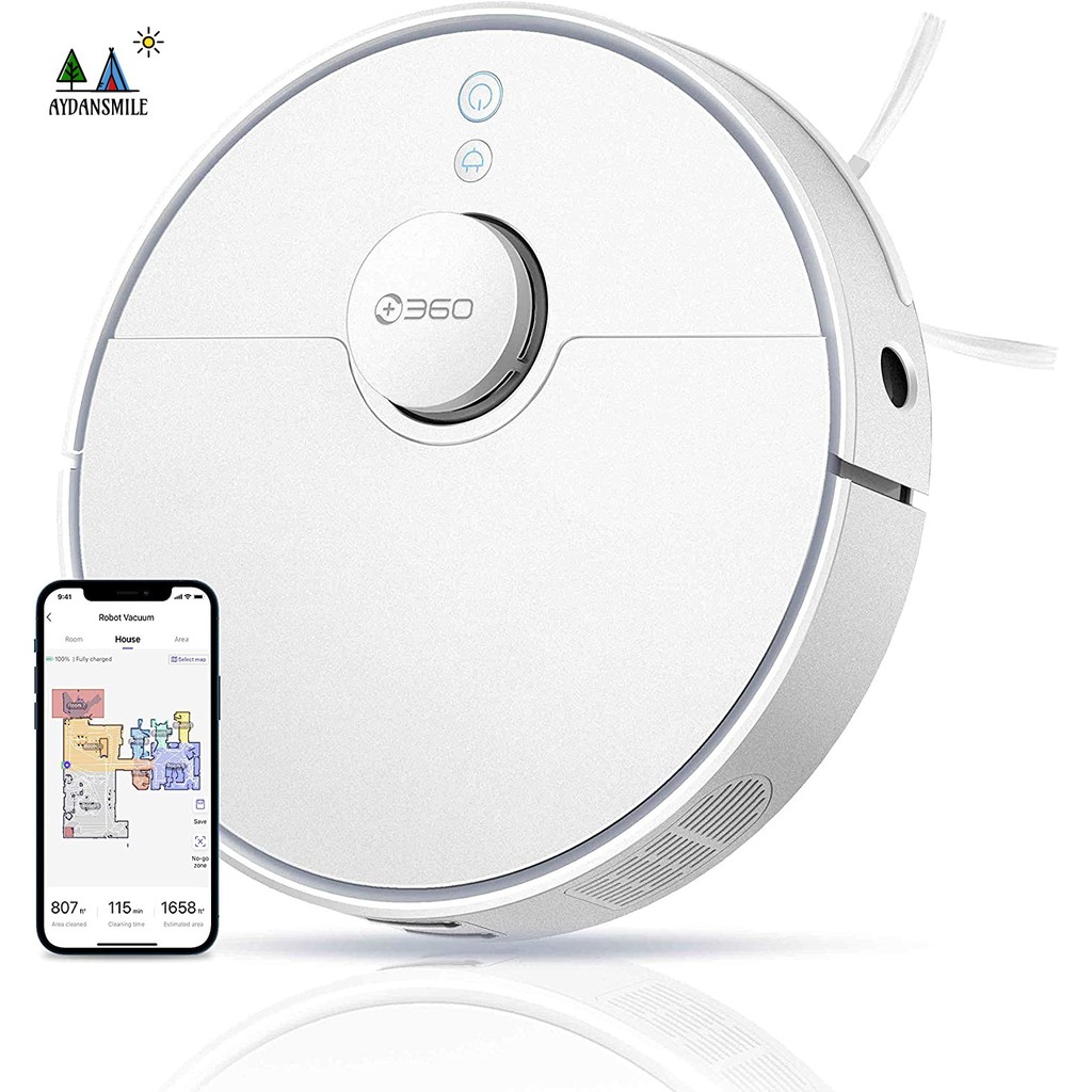 360 S5 LiDAR Robot Vacuum with Mapping Technology 2200Pa Selective Room