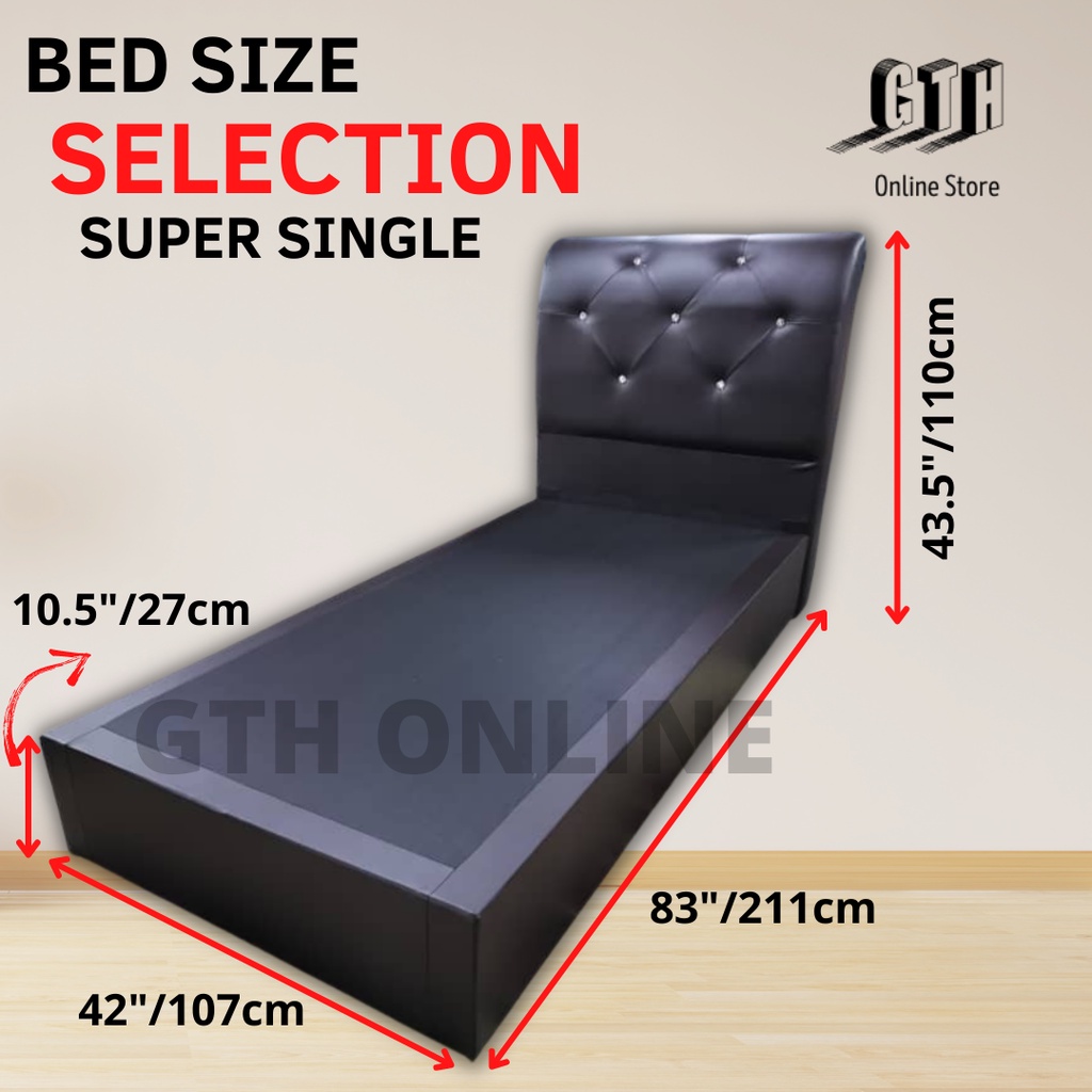 Katil Super Single Divan Katil Super Single Bed Frame Murah Super Single Divan super single murah katil bujang murah Shopee Malaysia