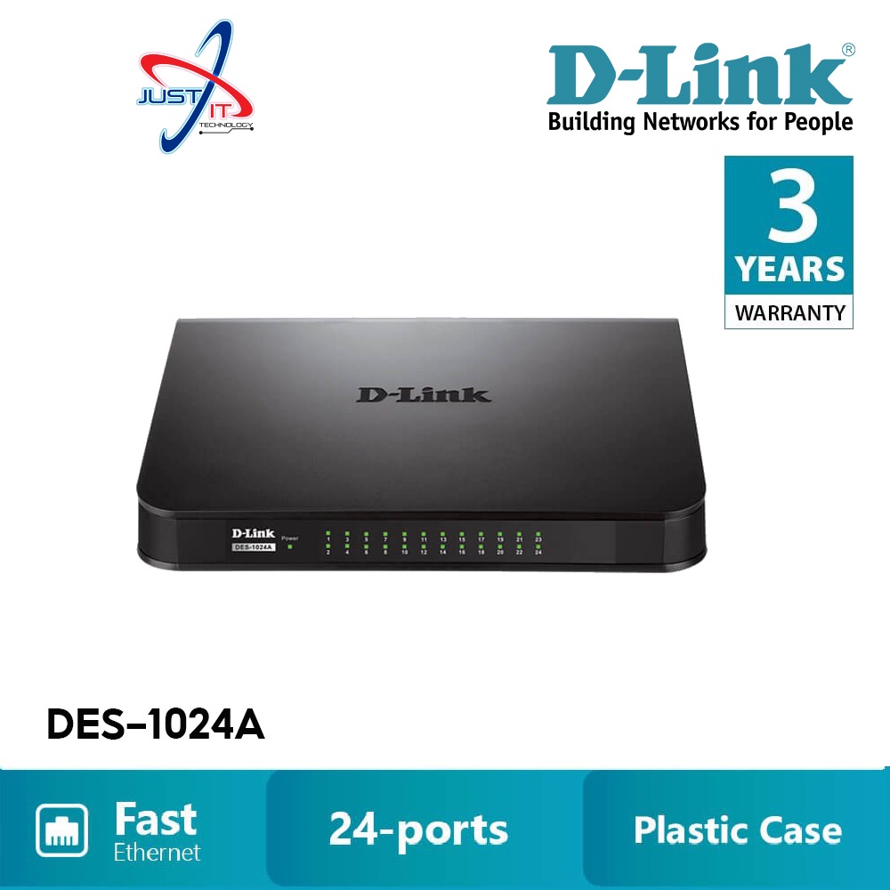 D-LINK DES-1024A 24-PORT 10/100 MBPS DESKTOP UNMANAGED SWITCH | Shopee ...