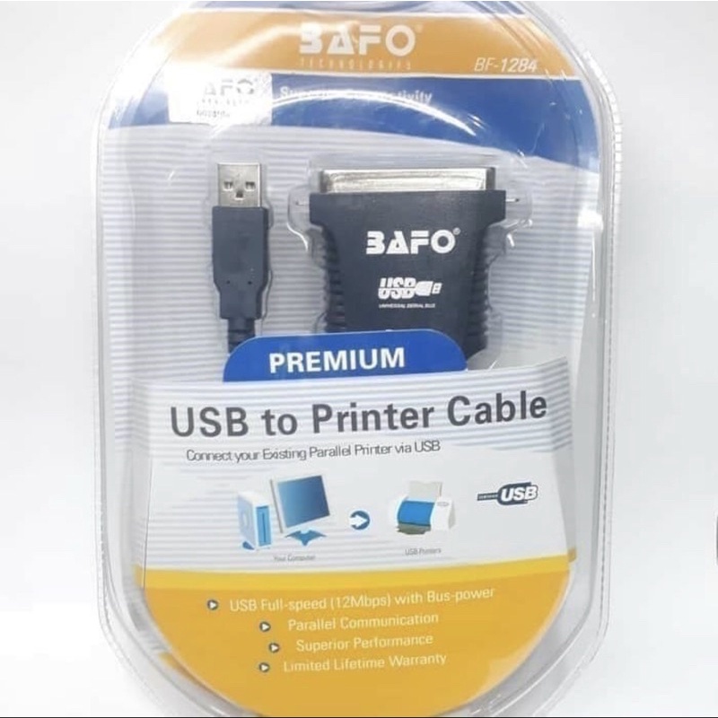 Original Premium Bafo Converter Cable Usb To Lpt1 Parallel Printer