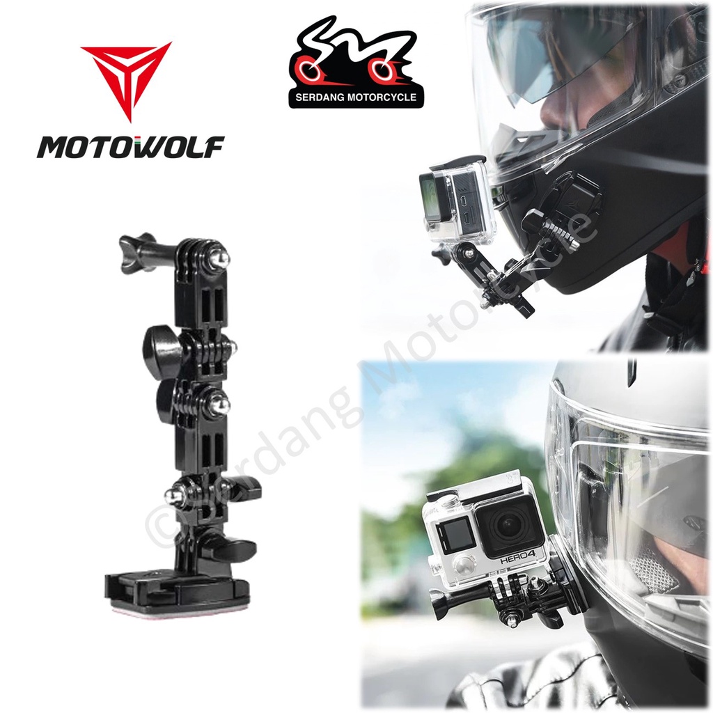 MOTOWOLF Action Camera Holder Helmet Mount Rotatable GoPro Hero Motor