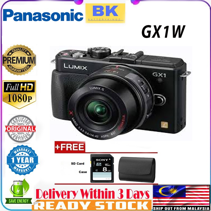 Panasonic Lumix DMC-GX1W 16MP Mirrorless Camera (Black)