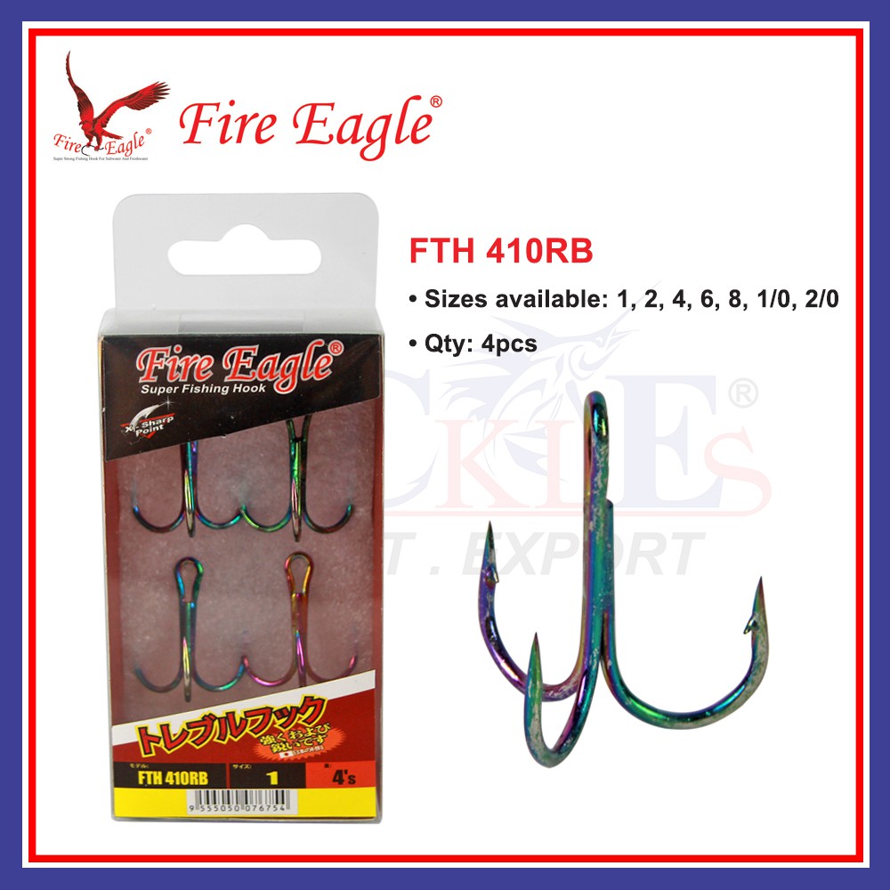 Fire Eagle Treble Hook FTH 410RB Fishing Hook Mata Kail
