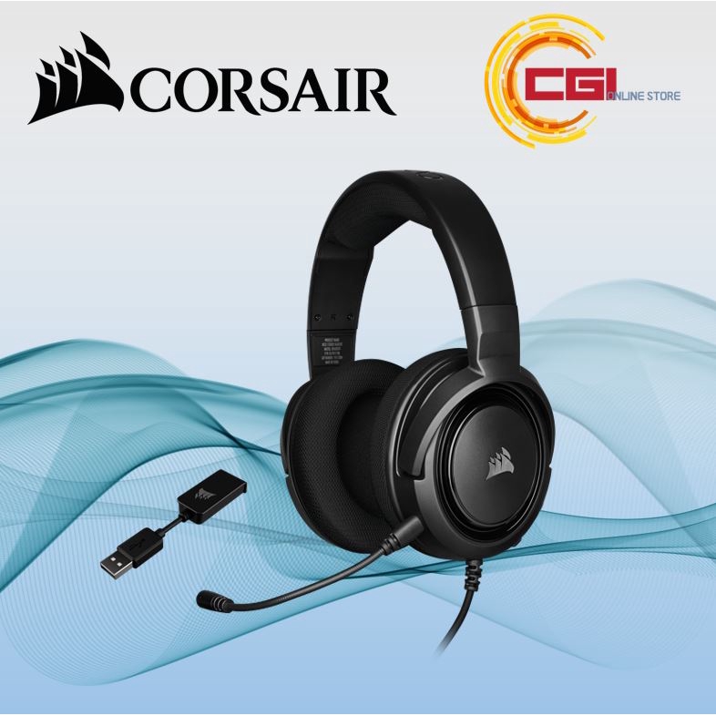 Corsair HS45 7.1 Virtual Surround Gaming Headset - Carbon (CA-9011220 ...