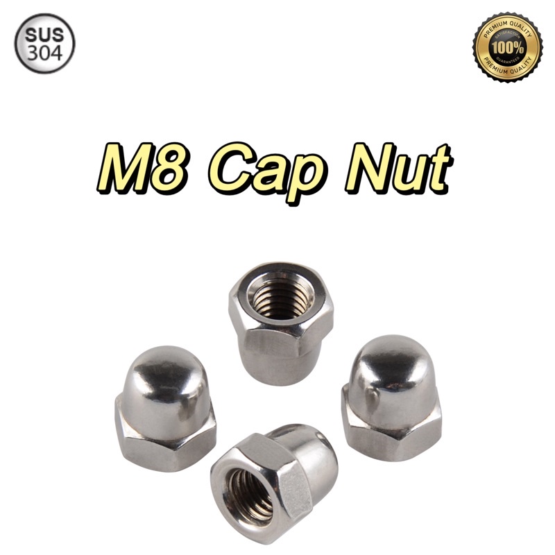 [SHIP IN 1 DAY] 304 Stainless Steel M8 Cap Nut Shopee Malaysia
