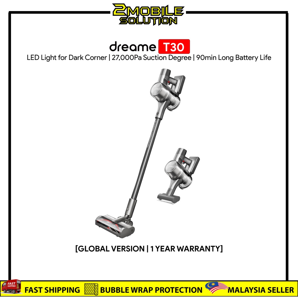 [Global] Dreame T30 Cordless Handheld Vacuum Cleaner [27,000Pa Suction