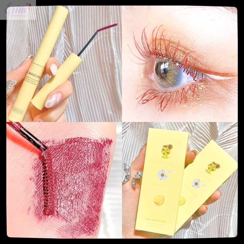 Slim mini lower mascara colorful small folding brush head long and