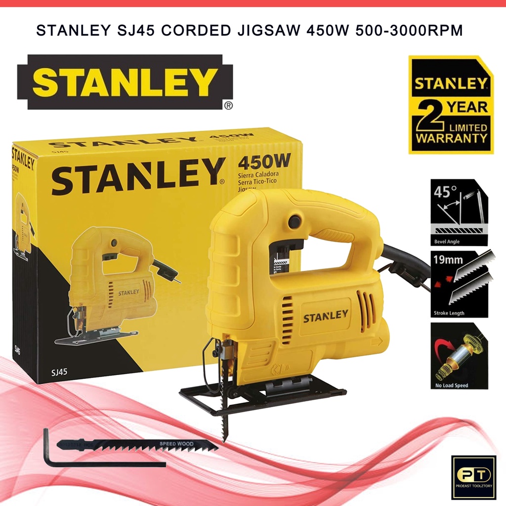 STANLEY SJ45 CORDED JIGSAW 450W 500-3000RPM | Shopee Malaysia