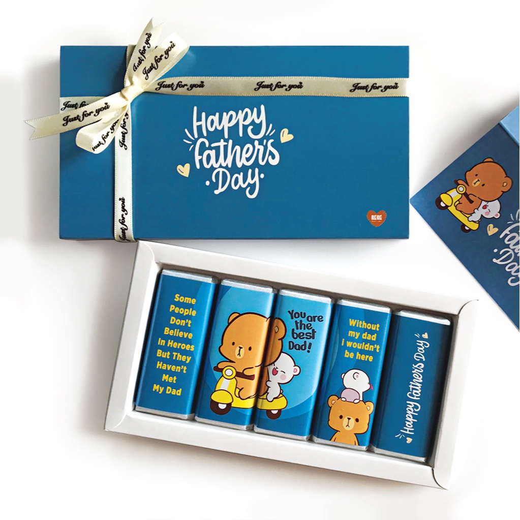 Chocolate gift box with personalised greeting card (Father's day ...