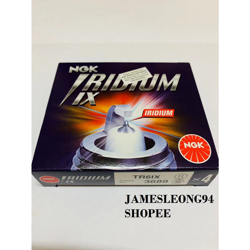 ORIGINAL TR6IX NGK (3689) IRIDIUM IX SPARK PLUG PROTON SAGA EXORA GEN2