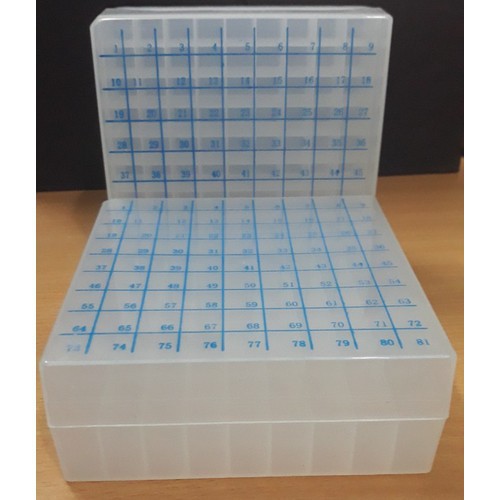 Cryo tube container 1.8 - 2.0ml 81 positions made of PP plastic ...