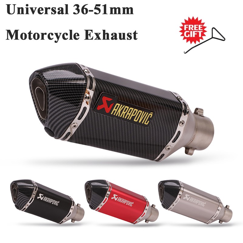 FREE GIFT Universal Motorcycle Akrapovic Exhaust Modified Muffler