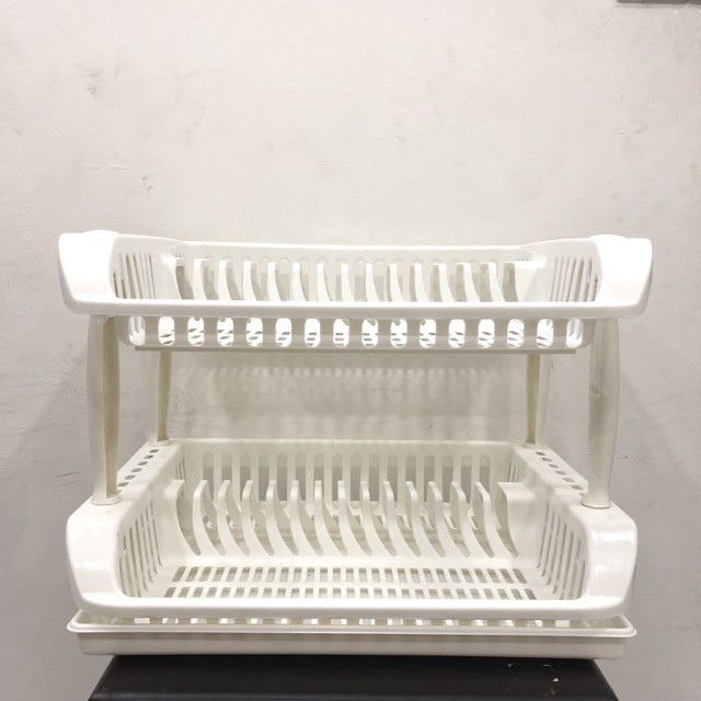 Felton Double Layer Dish Rack With Tray Dish Drainer Rak Pinggan