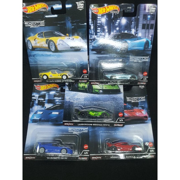 Hot Wheels Premium Car Culture Exotic Envy Set Of 5 | Shopee Malaysia