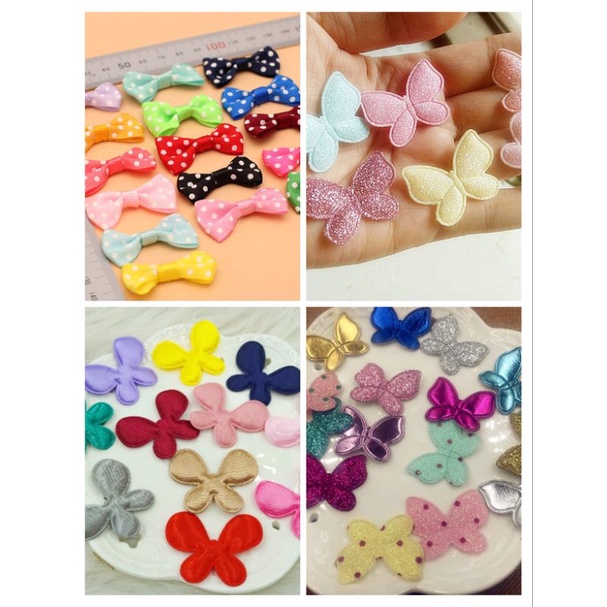 10PCS MINI RIBBON BOW & BUTTERFLY / REBEN KECIL & RAMA-RAMA HIASAN ...