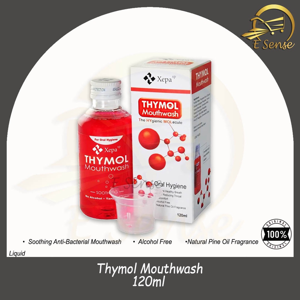 [E SENSE] Thymol Mouthwash 120ml ( treat sore throat & mouth