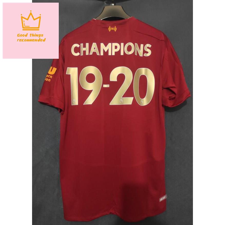 19/20 Liverpool Home Champion #20 Golden Soccer Shirt - Cheap Soccer  Jerseys Shop