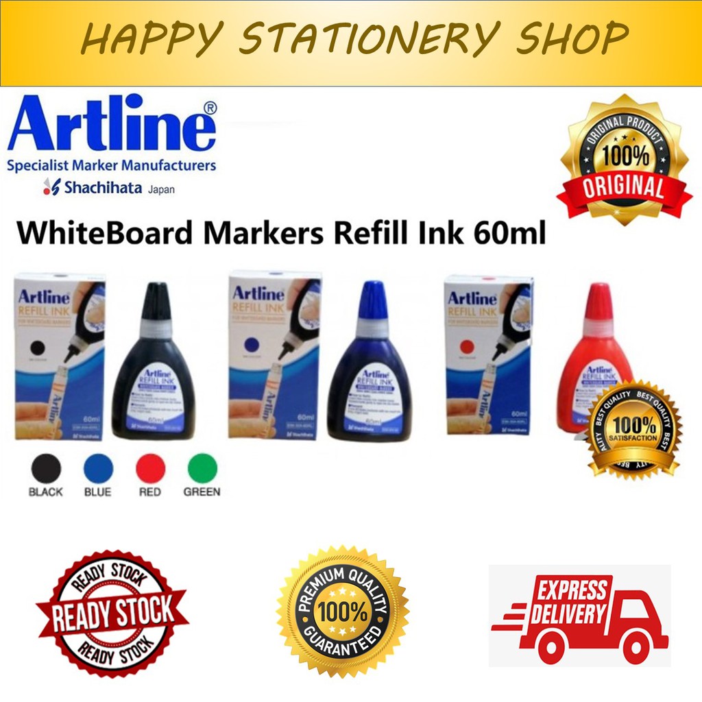 Artline Whiteboard Markers Refill Ink 30ml / 60ml (For 550A/500A/509A ...