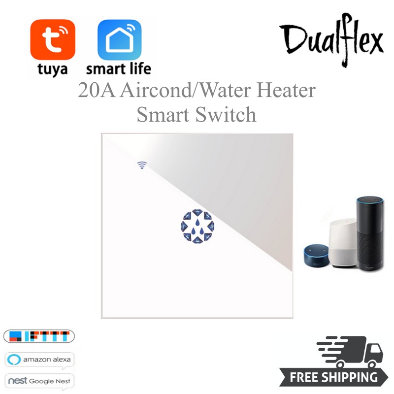 Tuya 20A Smart Wifi Touch Switch (eWeLink/SmartLife) for Water heater