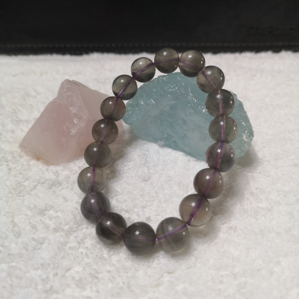 10.5MM 拉丝羽毛绿萤石手串FLUORITE BRACELET | Shopee Malaysia