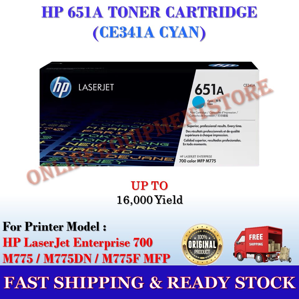 HP 651A Toner Cartridge ORIGINAL / CE340A Black CE341A Cyan CE342A ...