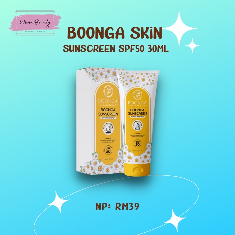 ORIGINAL HQ BOONGA SKIN SOLUTION SUNSCREEN 30ml | Shopee Malaysia