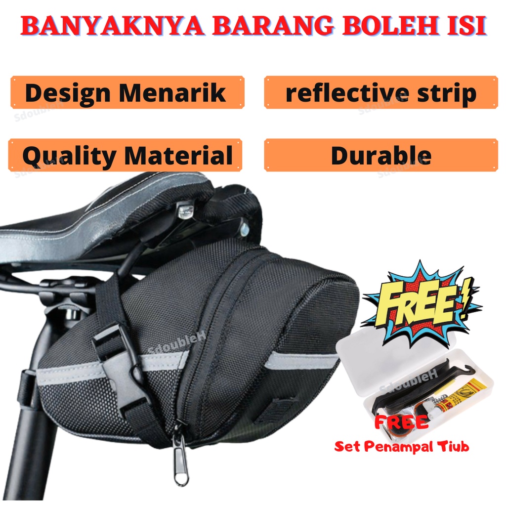 Bag Seat Basikal Cycling Pouch Portable Waterproof Saddle Beg Bicycle ...