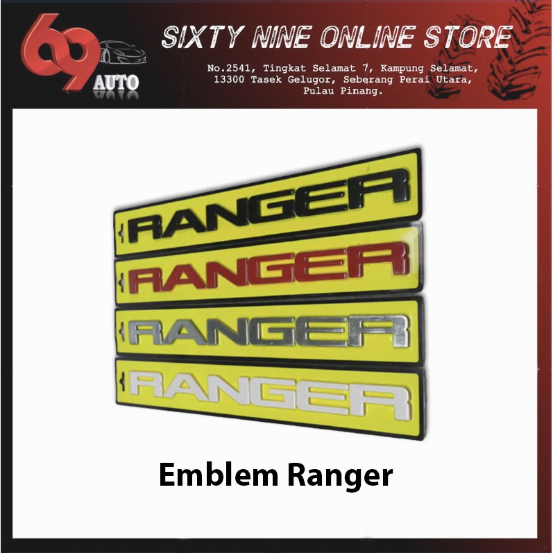 Emblem Ford Ranger Black/ Red/ Chrome/ White | Shopee Malaysia