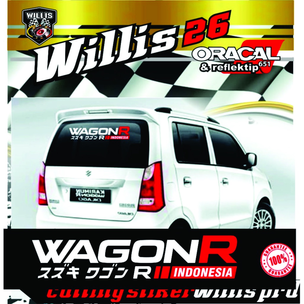 Suzuki Wagon R Windshield type 01 Car Rear Glass Sticker Sticker ...