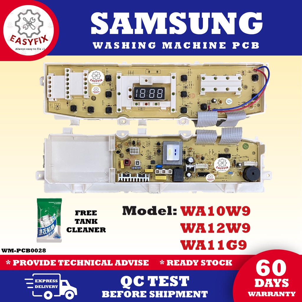 WA10W9 / WA12W9 / WA11G9 SAMSUNG WASHING MACHINE PCB BOARD (CONTROL ...