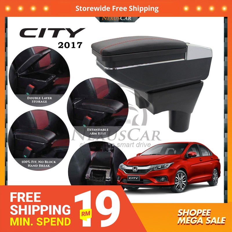 Adjustable Arm Rest Armrest New Honda City (20172018) Shopee Malaysia