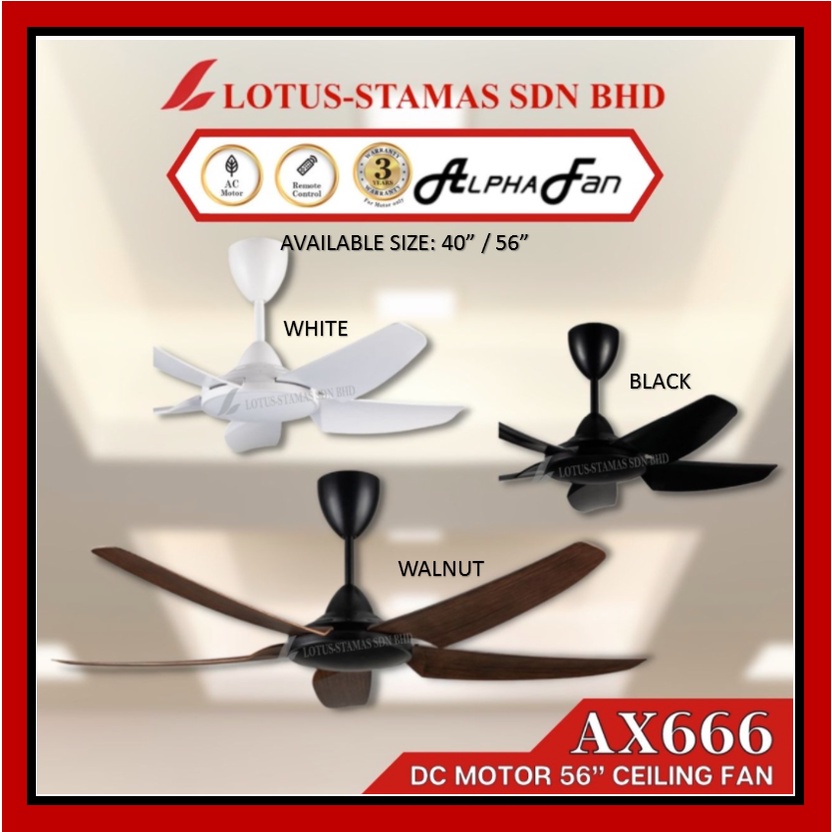ALPHA AlphaFan - AX666 5B 40 Inch Ceiling Fan with 5 Blades (5 Speed ...