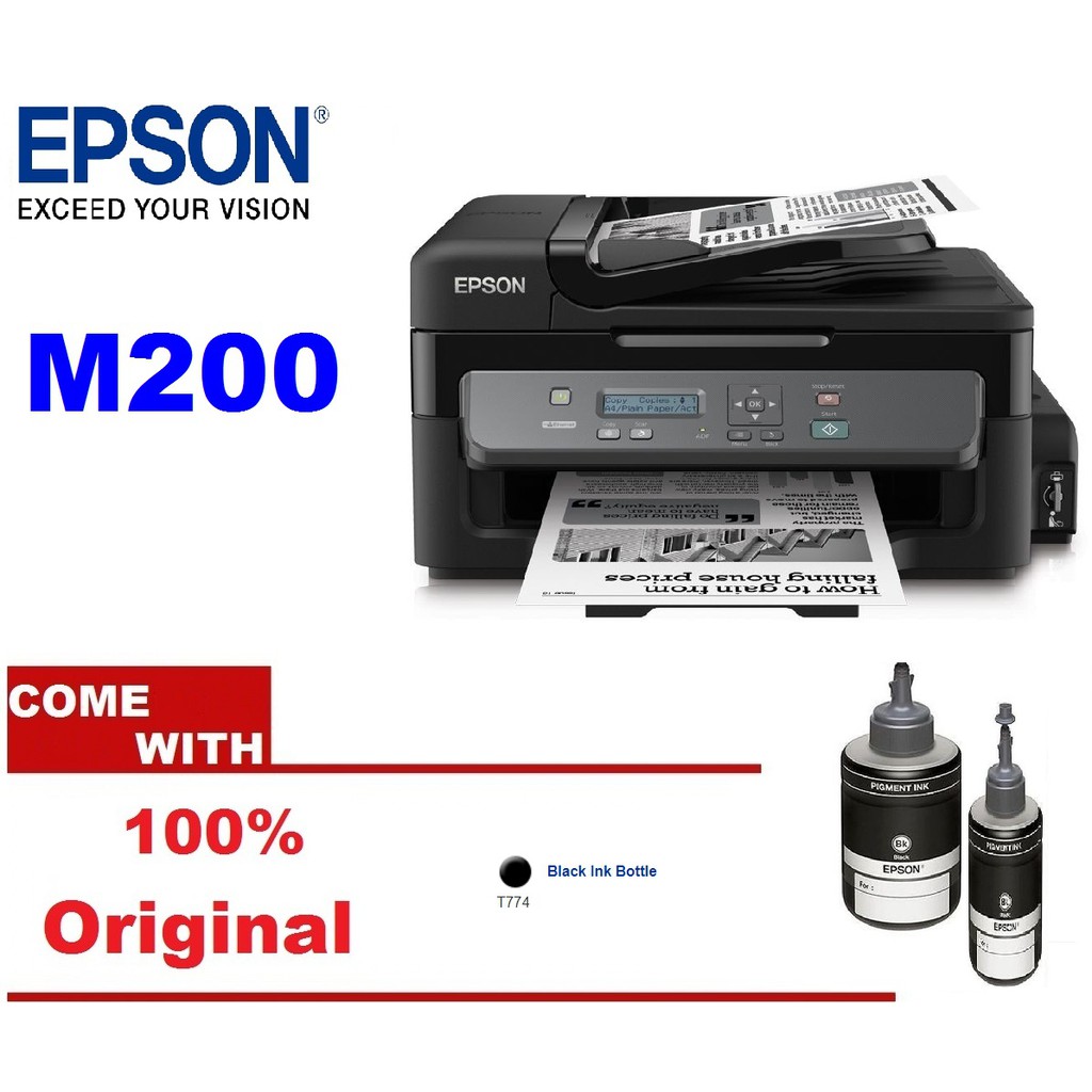 Epson M200 All In One Printer With Original Ink Tank System Printer Monochrome Shopee Malaysia 1942