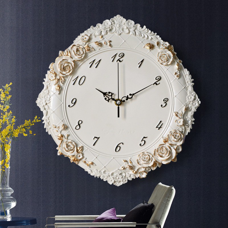 European style wall clock living room creative art clock home clock