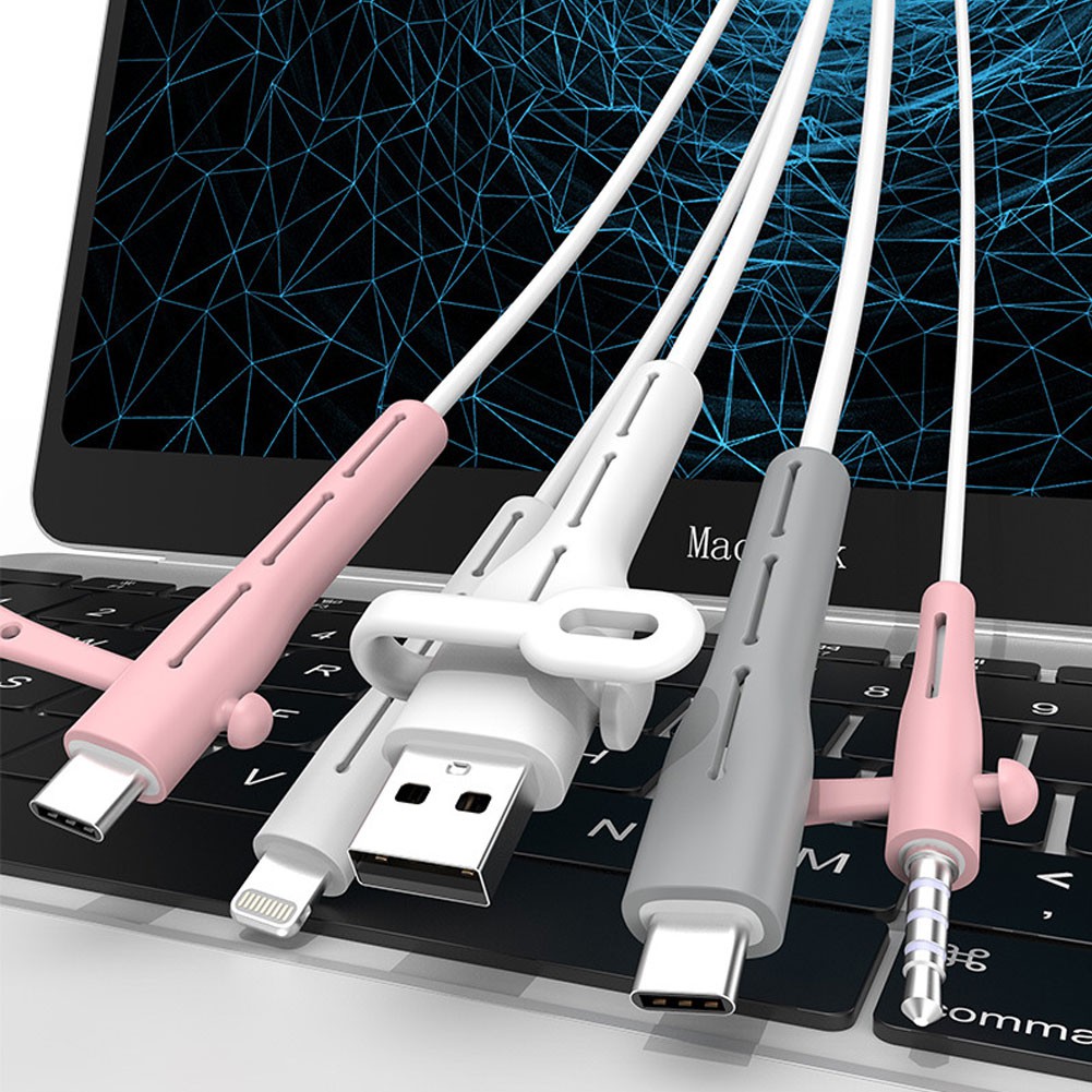 2in1 Cord Protector Mobile Phone Charging Cable Protector Silicone ...