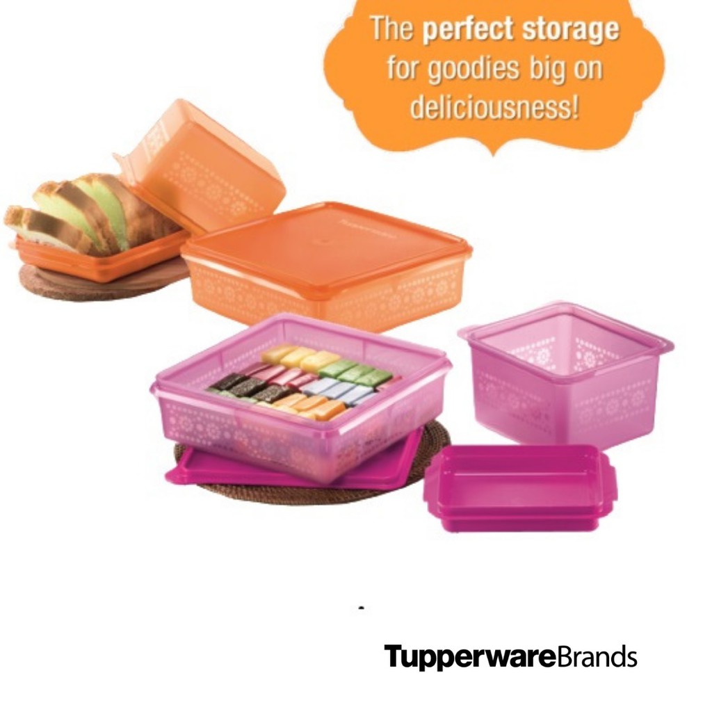 Tupperware Joyous Serving Set comprises Mosaic Snack Stor (1) Bread ...