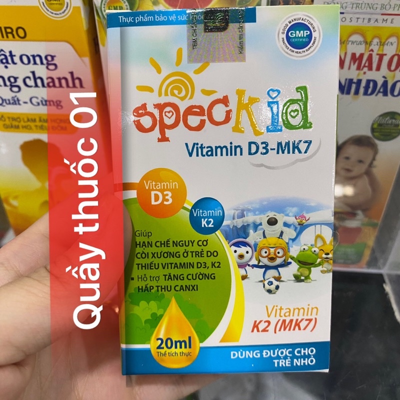 Vitamin D3 K2 MK7 Calcium Drop For Babies SPECKID Vitamin D3 MK7