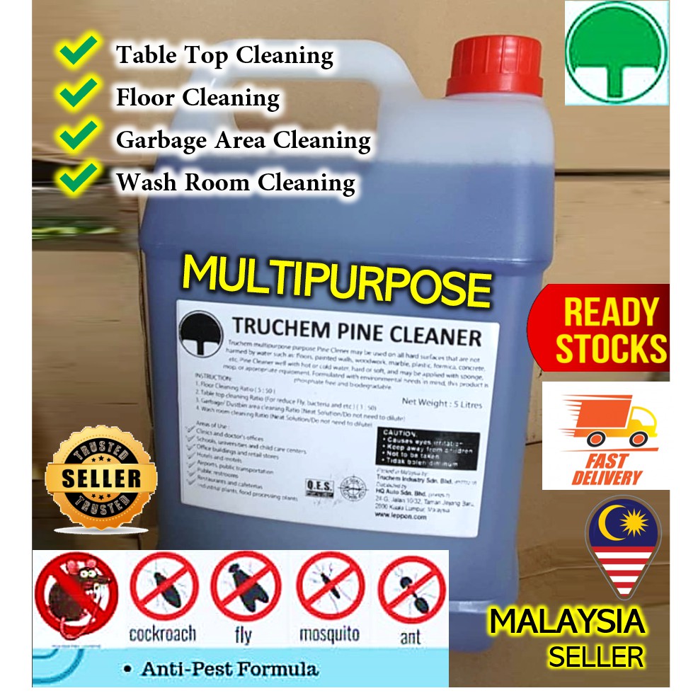 Ready Stock🔥 5L TRUCHEM PINE CLEANER ANTIPEST FORMULA FLOOR CLEANER