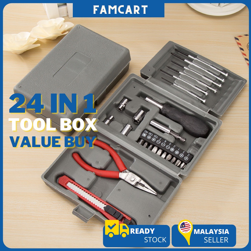 🔥Ready Stock🔥Proocam Tool Household Hardware 24 IN 1 Screw TBS24 Set