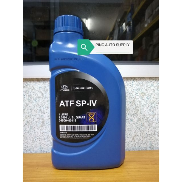ORIGINAL HYUNDAI KIA ATF SP-IV for 6-speed Transmission Hyundai & Kia 1 ...