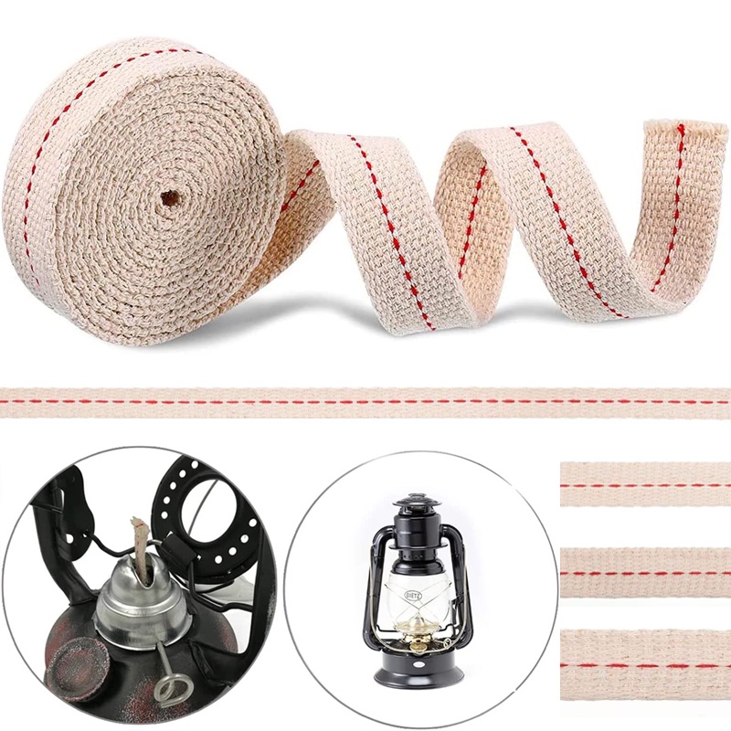 1M Kerosene Lamp Wick Braided Cotton Wick Flat Cotton Oil Lamp Wick For