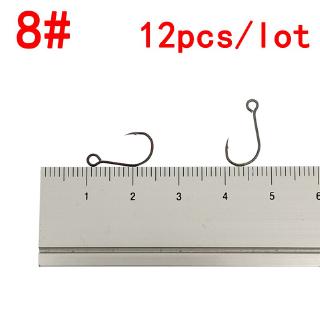 12pcs for Fishing Lure Spare Hook Single Fish Lure Hooks Inline